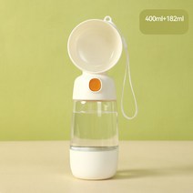 [티케이샵] 반려동물 2in1 간식통 물병, 화이트