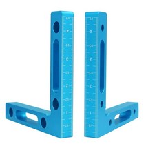 목공 공구 홀딩 클램프 1 Pc 알루미늄 합금 90도 위치 정사각형 직각 목수 도구 구석, Blue