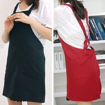 X자형 앞치마 카페 매장 직원 주방 조리용 천앞치마, 와인