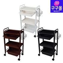 [구구몰] 에스테틱 3단왜건(서랍형) 미용왜건 트롤리 웨건 웨곤 왜곤 이동식선반, 화이트(23123)