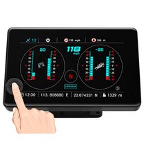 정확한 위치 디스플레이 자동차 hud 헤드 업 디스플레이 속도계 터치 스크린 고화질 듀얼 채널 위성 gps 다양한 인터페이스 디지털 디스플레이, 검은색