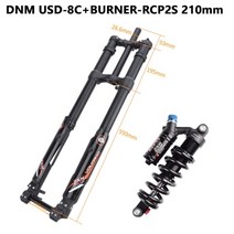자전거 포크 충격 흡수 USD-8C mtb 산악 자전거 프론트 포크 유압 서스펜션 203mm 버너 Rcp2S 550 Lbs 부품, 04 USD-8C  Rcp2S 210mm