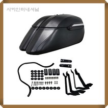 가죽 하드 가방 새들백 앰프 할리 소프테일 팻 보이 스트리트 밥 오토바이 액세서리에 맞는 헤비 듀티 마운팅 키트, 검은색