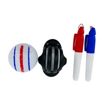 도매팜 1+1 완벽한 퍼팅을 도와주는 트리플라인 삼선 마커 세트 골프용품 골프공그리기, 1set+1set