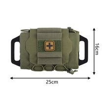 SAENAL MOLLE-전술 군사 파우치 빠른 배포 응급 처치 키트 생존 야외 사냥 비상 가방 캠핑 의료 키트, Green A