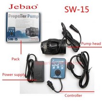 수류모터 Jebao New SW ALW SLW MLW 웨이브 펌프 수족관 워터 필터 12V 24V 75W 10W 20W 30W 수조 매우 조용한 작동, SW-15 110-220V+AU adapter plug