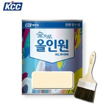 KCC 올인원 수성 다용도 친환경페인트 철재 목재 벽지 반광 0.9L, OW11