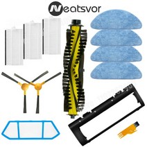 Hepa 필터 걸레 메인 브러시 Neatsvor X500 Pro Tesvor T8 S6 Ikhos Create NetBot S15 진공 청소기 부품, 02 set 2