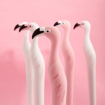 4 개/몫 귀여운 핑크 플라밍고 백조 젤 펜 서명 Escolar Papelaria 학교 사무 공급 프로모션 선물