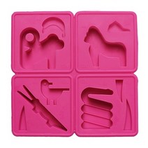 [석고방향제만들기 몰드] 4구 실리콘 몰드 이크 정글, 단품