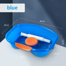 다용도 샴푸 대야 휴대용 싱크 헤어 침대 미용사 헤어 세척 욕조 장애인 노인, Blue