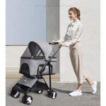 노견용 애견유모차 고양이 강아지 개모차 개 강아지 가드 웨건, 일반형 개모차, 핑크
