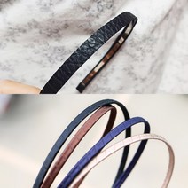 마론키아 얇은머리띠 5colors 1+1 소가죽 폴리 여자 남자