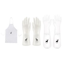 화이트 니트릴 위생고무장갑 화이트 방수앞치마 모음, 03. 화이트 위생고무장갑1쌍(L)