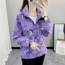 여성 플라워 방수 바람막이 점퍼 봄자켓2886+UPPERCUT 양말