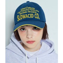 슬로우애시드 컬러 엣지 볼캡 모자 블루 COLOR EDGE BALL CAP