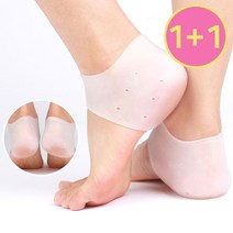 1+1 발뒤꿈치 실리콘 발가락 교정기 발 패드 쿠션, 2세트