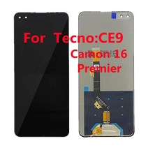 휴대폰 호환 액정수리 LCD교체 6.85 인치 tecno camon 16 프리미어 글로벌 ce9 lcd 디스플레이 터치 스크린 디지타이저 어셈블리 패널 교체 부품, 검은색