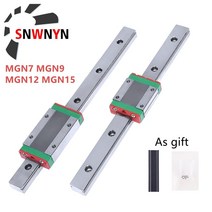 1pc 소형 선형 레일 MGN12 MGN9 MGN7 MGN15 100 200 300 400 500 600 800 1000mm MGN-H/C 블록 3D 프린터 부품, 18 only one block_07 MGN15C, 1개