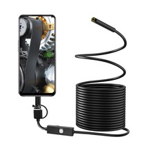USB 내시경 카메라 방수 IP67 청동 7MM 130000 픽셀 5M CMOS 보어스코프, [05] 15m