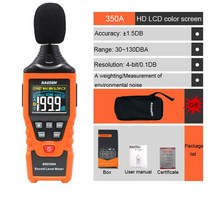 소음측정기 층간소음 측정기 BASDEN-디지털 소음계 사운드 레벨 측정기 전문 소음 30-130dB 오디오 소노미, 01 350A