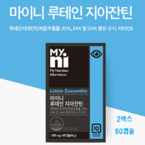 마이니 루테인 지아잔틴 베타카로틴 비타민A 황반색소 알티지오메가3 루테인지아잔틴 눈건강 골드메리, 2박스, 60캡슐