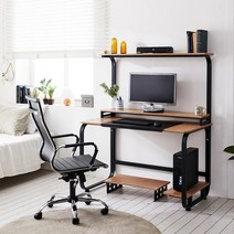 높은 선반형 컴퓨터책상 대학생 원룸 홈오피스테이블 서재 저렴한 조립식 1인용, 02.고급형(높은선반)