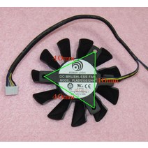 R140 PLA07010S12HH 65mm 그래픽/비디오 카드 듀얼 팬 교체 40mm 0.5A 4 와이어 핀 MSI Radeon R7850 HD785, 한개옵션0