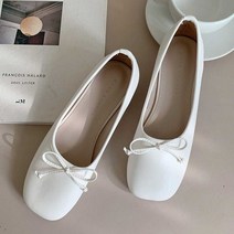 20대 대학생 직장인 단화 슈즈 리본 스퀘어토 플랫