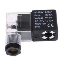 GHSHOP 5x전기 솔레노이드 밸브 공압 공기 110V AC220V, 블랙