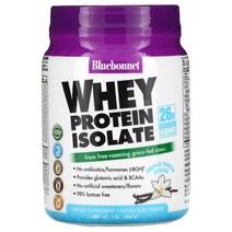 Bluebonnet Nutrition 블루보넷 뉴트리션 분리 유청 단백 프렌치 바닐라 맛 462g (1lb)