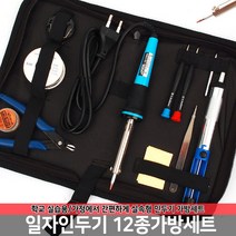 라온공구 일자인두기 12종 가방세트 인두기세트 전기인두 인두세트, 1set