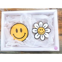 [송스] 스마일 SET - 석고방향제, 체리블라썸, 노랑, 차량용