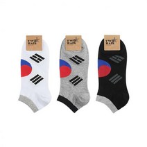 TWORAIN 남자캐릭터 패션 스니커즈양말 태극기 3종 색상선택