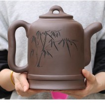 중국 전통 자사호 다관 대용량 술 주전자 도자기, 대용량(3200ml), 1개