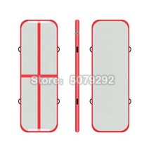 에어바운스 미니 에어 트랙 펌프 DWF 풍선 매트리스 13M 공기 바닥 트램펄린 가정용 체육관 매트 핫, 1x0.6x0.1m with pump, red cross line