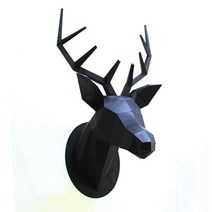 [천삼백케이] [이따] IDDA Paper Hunting Trophy-Deer Head-Black, 단품