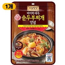 간편한요리 혼밥 신혼부부 직장인 오늘밥상 바지락새우순두부찌개양념 90g 오뚜기, 1개