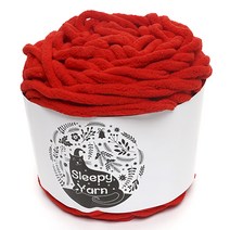 삼남뜨개실 슬리피얀 100g 5+1 두꺼운실 수면사 뜨개실 대바늘실 의류실 겨울실 극세사실, 11 레드