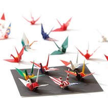 특이한 학종이 국기 종이학접기 15CM 72매입 아트페이퍼