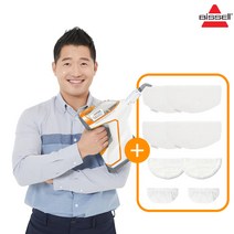 비쎌 슬림 스팀청소기 PLUS 패키지_2 (정품 8P 걸레 구성), 화이트오렌지+8P