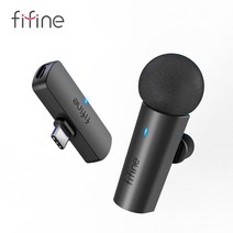 무선핀마이크 공연용무선마이크 펜톤마이크 FIFINE M6 무선 라발리에 녹음 마이크 타입 C 미니 휴대폰 태, 한개옵션0