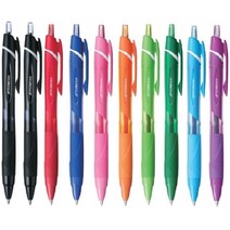 유니볼 제트스트림 볼펜 혼합색상 10개, 0.7mm 단색펜10개(흑2컬러별1)