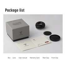 카메라렌즈 호환 mm+아랑 캐논 50mm1.8 24-70 rf 24-105 TTArtisan 25mm F2 전체 프레임 미러리스 카메라, 01 Black_03 E-card