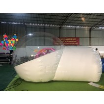 야외돔 하우스 텐트 버블 투명 에어 캠핑 대형 diy 캠핑 캐빈 롯지 돔, 3mx2m 터널, 하프 클리어