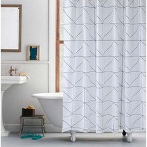 욕조 욕실 샤워 실 파티션 다이소 화장실 커튼 가림막, 09_홀리데이2 L180x180/YS-24