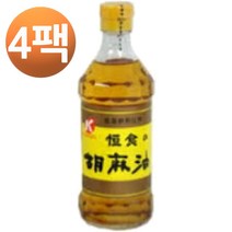 Hengshi 저온 압착 볶은 아마유 아마기름 300g, 4팩