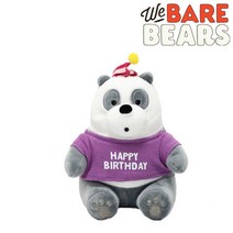 맥스토어 위베어베어스 생일 싯팅 인형 25cm 그리즐리 아이스베어 판다, 베어스-판다 싯팅 생일 가방고리