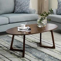 북유럽 고무 나무 원목 테이블 사각 원형 좌식 거실 4인용 6인용 이케아 월넛 목재 엔틱 식탁 타원형 스퀘어 대형 사이드 티 카페, 월넛 120x60x60