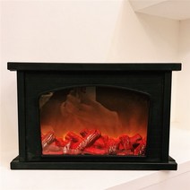 미니벽난로 미니전기모닥불 캠핑 무선히터, 25.5x14cm AAA 건전지 3개